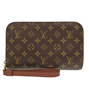 AUTHENTIC LOUIS VUITTON Orsay Business Bag Brown Monogram Canvas LTJ452-010226